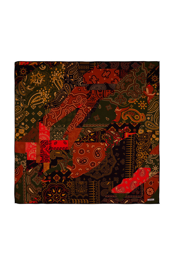 Patchwork Desenli Ipek Mendil Model 17 - 1