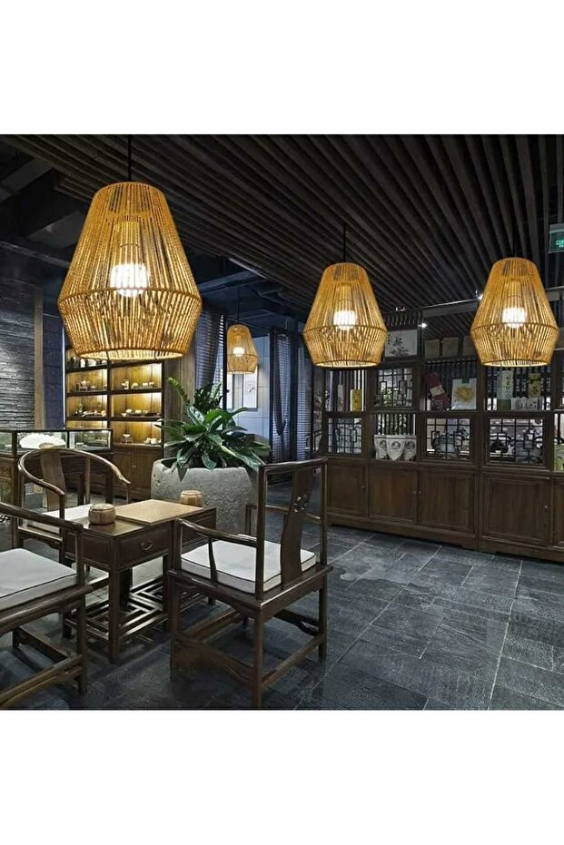 علاقي مفرد تصميم ريفي من الخيزران - 3