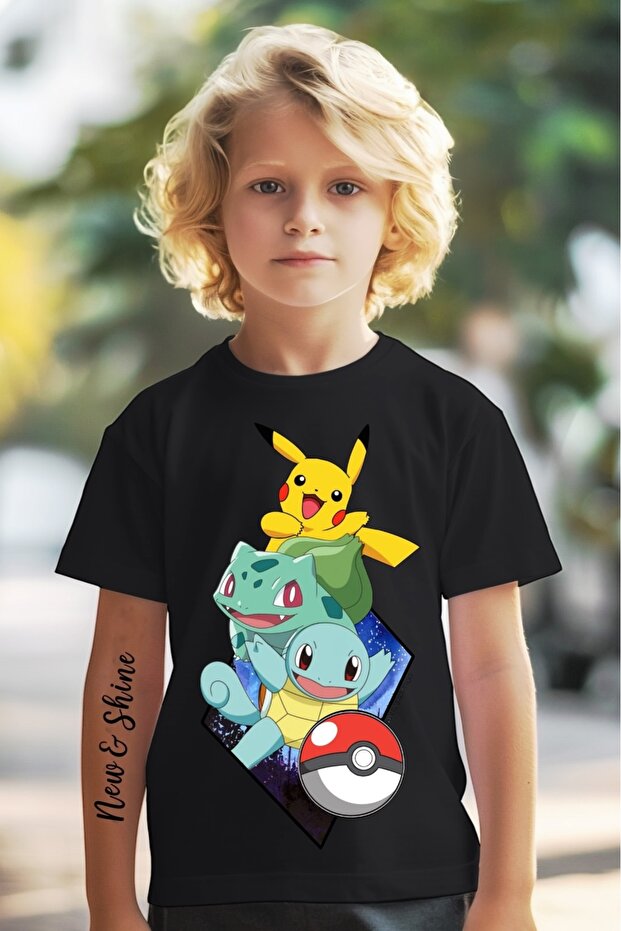 Pokemon Printed Oversized Kids T-Shirt