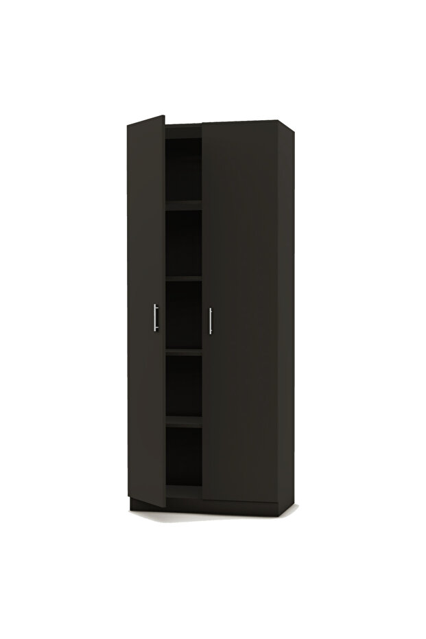 2 Door Full Height Cabinet, Modern Storage Solution With 4 Shelves