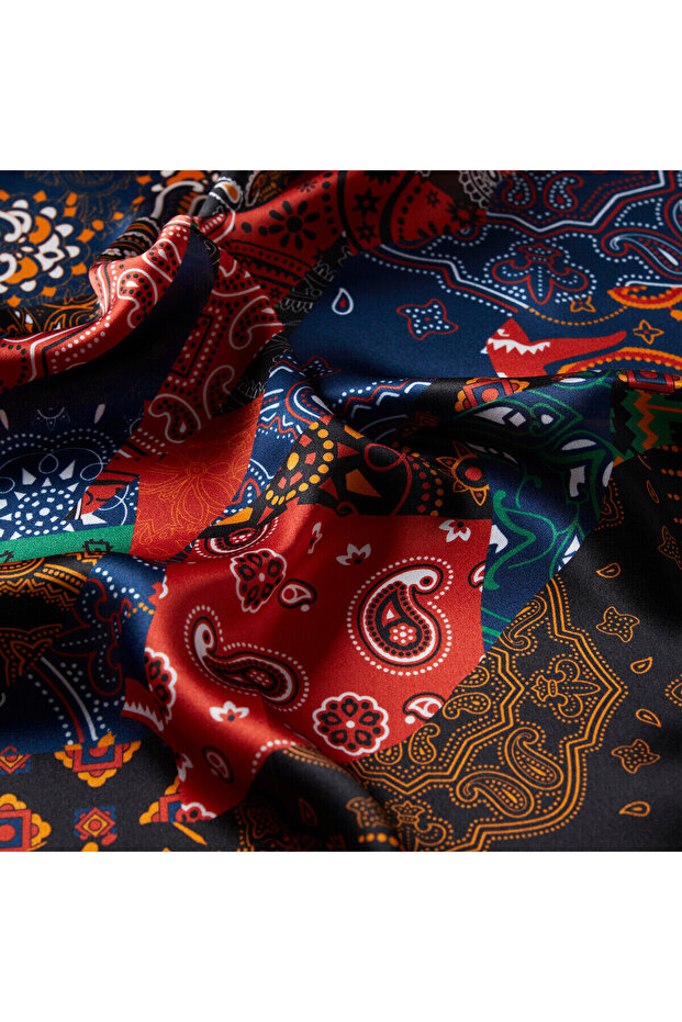 Patchwork Desenli Ipek Mendil Model 15 - 3