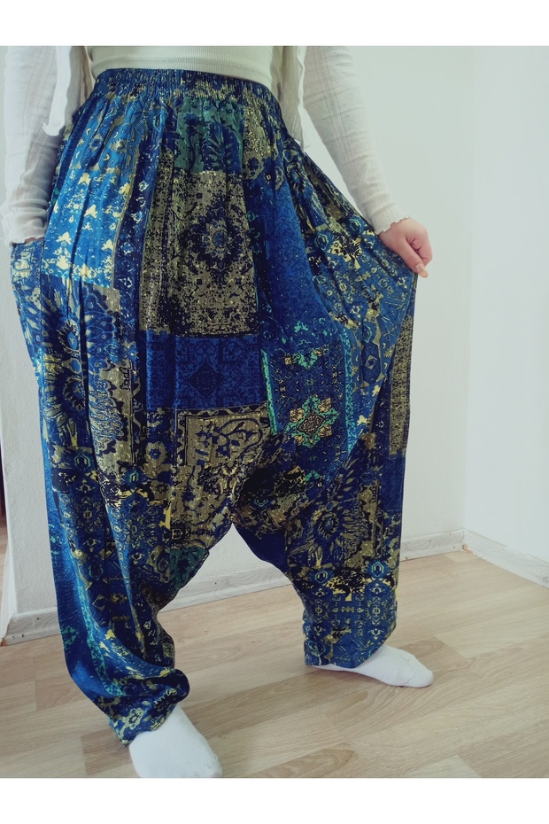 Viscose Print Fabric Floral Print Baggy with Pockets 100% Cotton