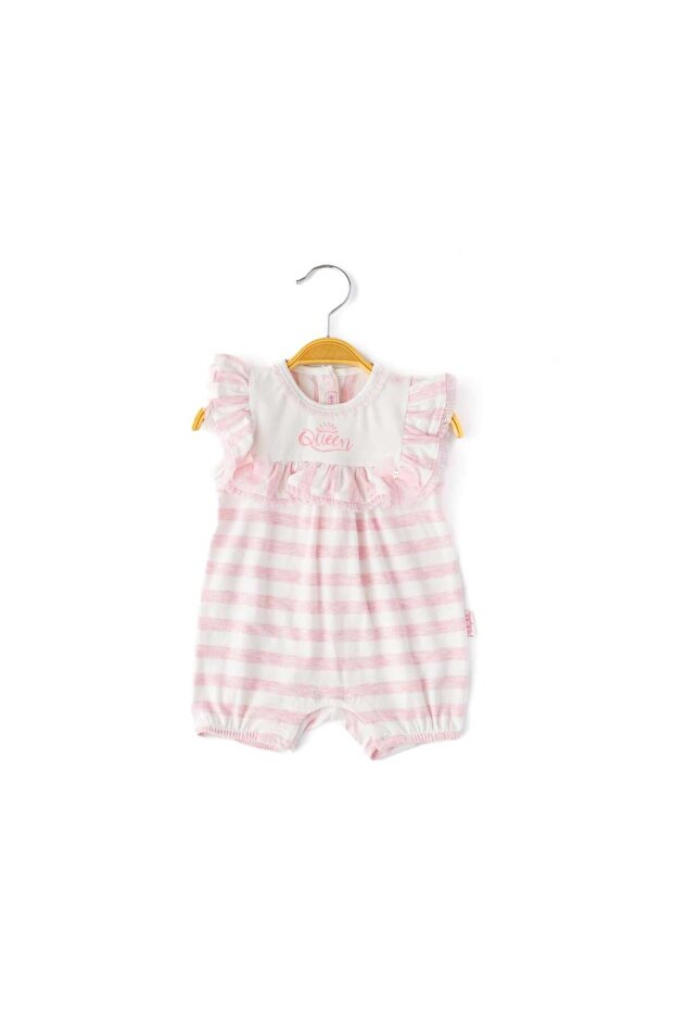 Baby Girl Sleeveless Ruffle Romper-12373