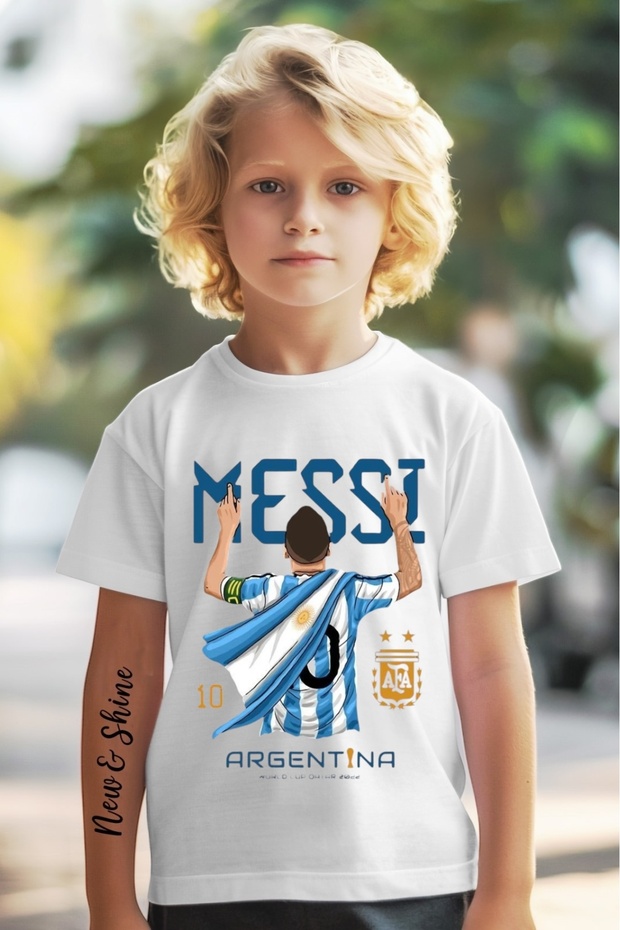 Messi Printed Oversized Kids T-Shirt