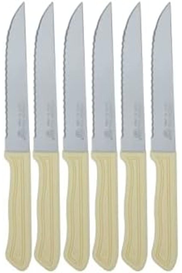 طقم سكاكين متعدد الأغراض 7 بوصة، اللون: أصفر - 2