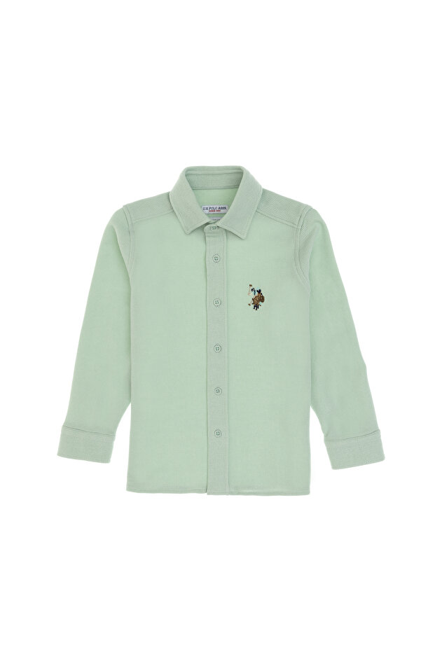 Boys' Aqua Green Knitted Shirt 50300752-VR048