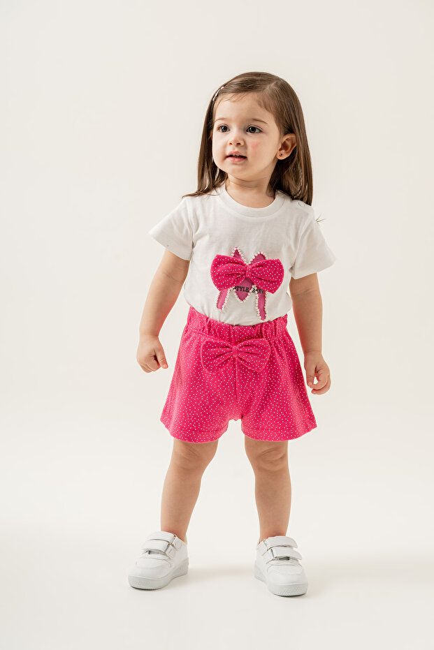 Baby Girl Summer Shorts Polka Dot Two-Piece Set
