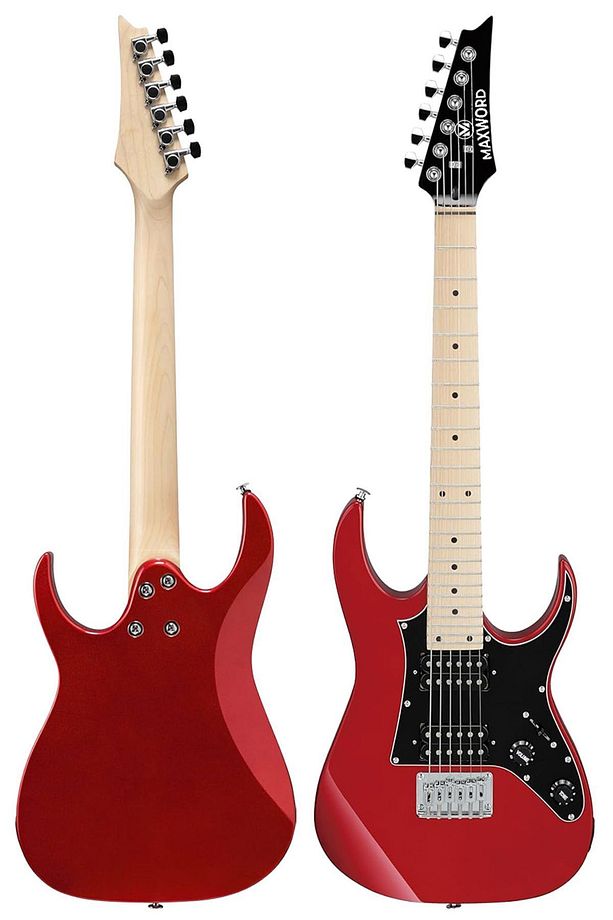 De-150rd-25amp Maple Klavye Hh Yüksek Kaliteli 25w Amfili Elektro Gitar Seti - 6