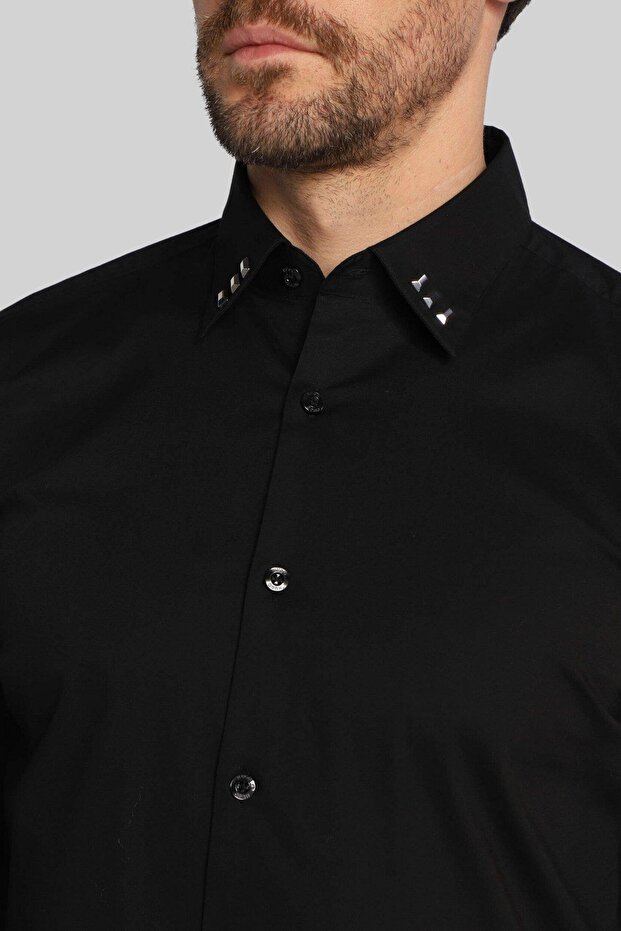 Erkek Regular Fit Gömlek Siyah - 5