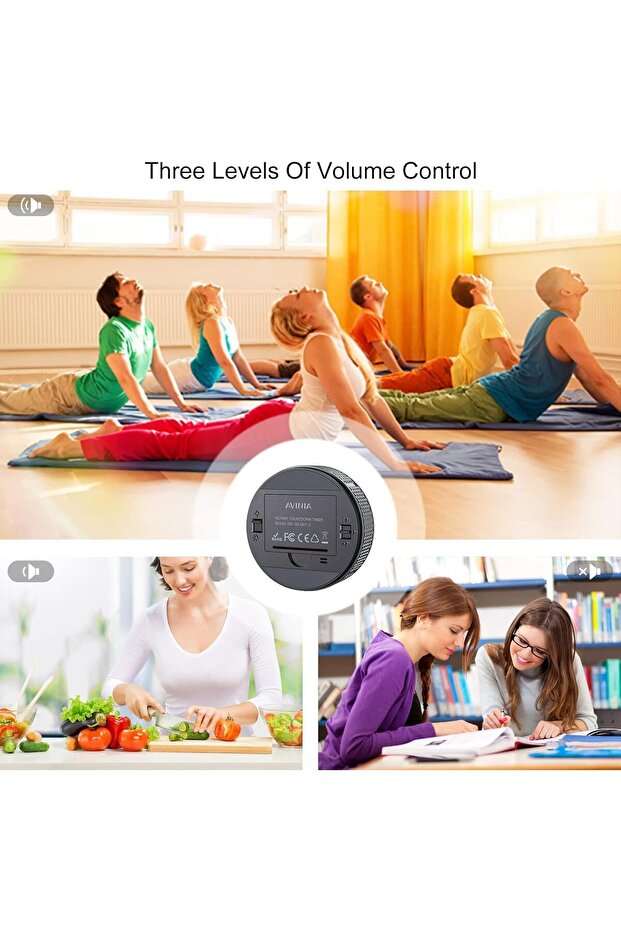 Digital Kitchen Timer, Magnetic Visual Countdown Clock with Large LED Display, for Cooking Baking - 5