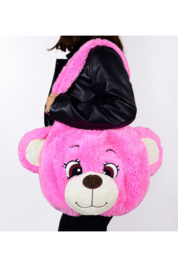 Soft Teddy Bear Detailed Shoulder Bag – Elegance and Comfort Together