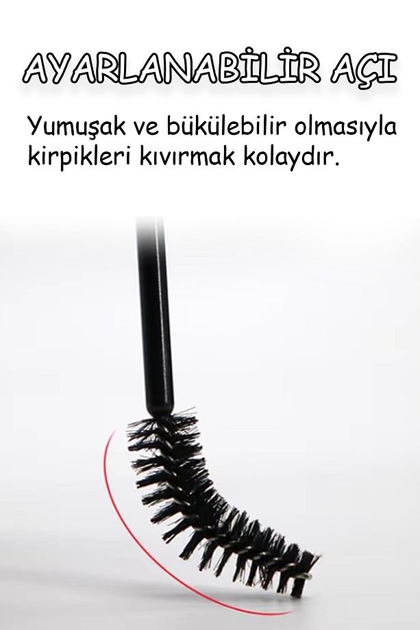 Kirpik Fırçası 50 Adet Kirpik Kaş Bakım Makyaj Aracı Göz Makyajı Şekillendirme Tarağı Maskara - 6