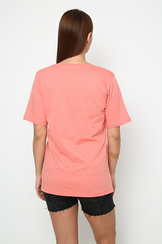 Super Quality V-Neck Regular Fit Basic Tunic with Side Slits - 5