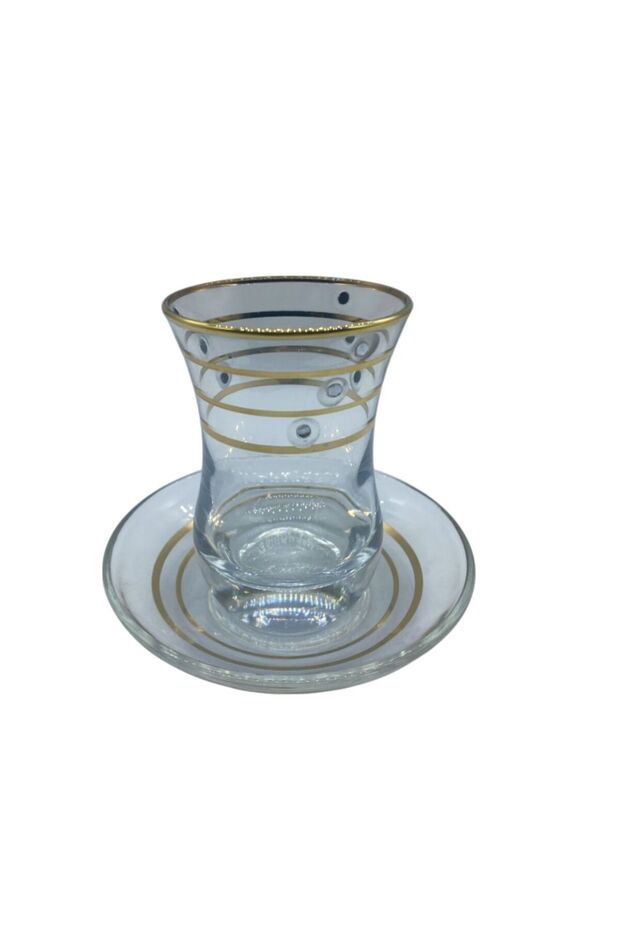 Patterned Tea Cup Set for 6 People