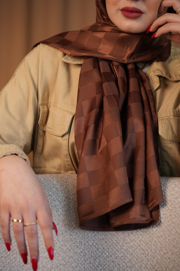 شال بنمط الشطرنج - 4