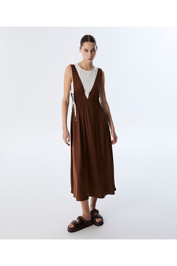 ÇİFT PARÇA MİDİ ELBİSE - 1