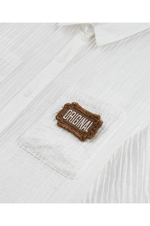 NAKIŞLI VE PATCH'Lİ GÖMLEK - 4