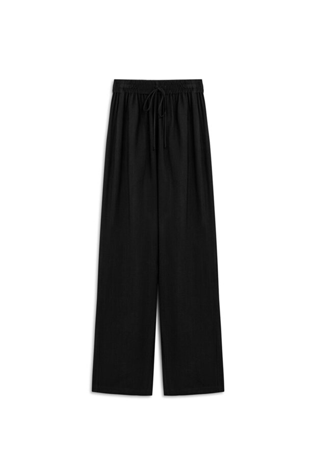 ELASTİK BEL WIDE LEG FİT PANTOLON - 3