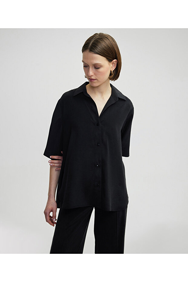 Rahat kesim basic gömlek - 1