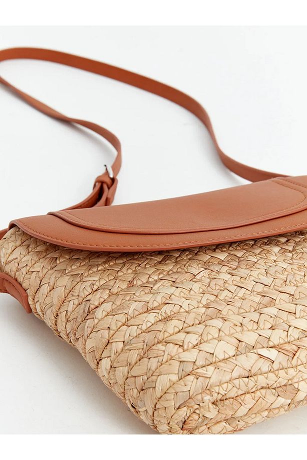 LCW ACCESSORIES Bej Kadın Hasır Omuz Çantası - 5