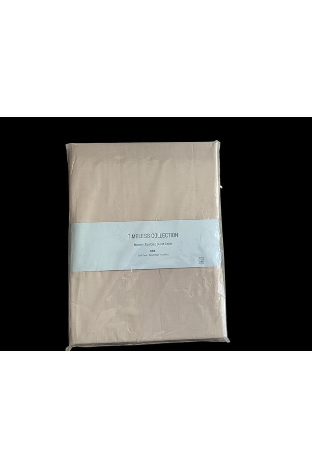 Manon King Size %100 Pamuk Ranforce Düz Nevresim - Taş - 4
