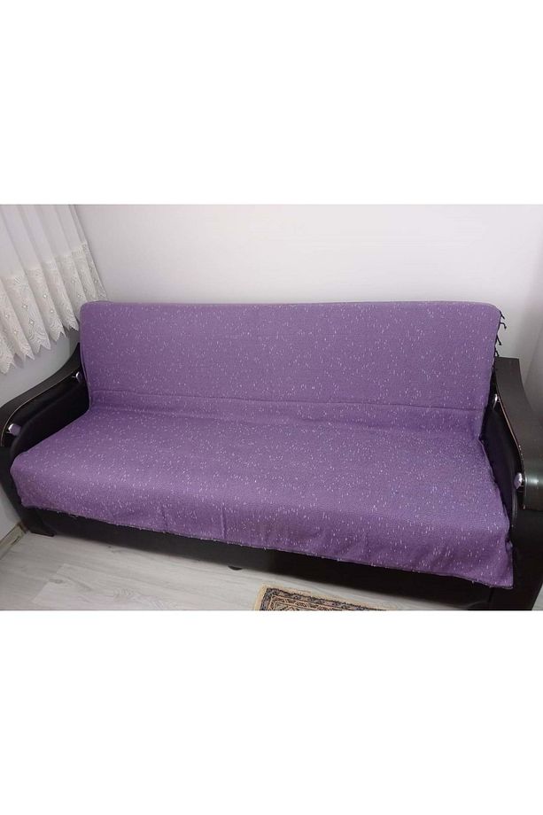 Kardelen Pamuklu Dokuma Kolsuz Koltuk Örtüsü(3+3+1+1)Mor - 1