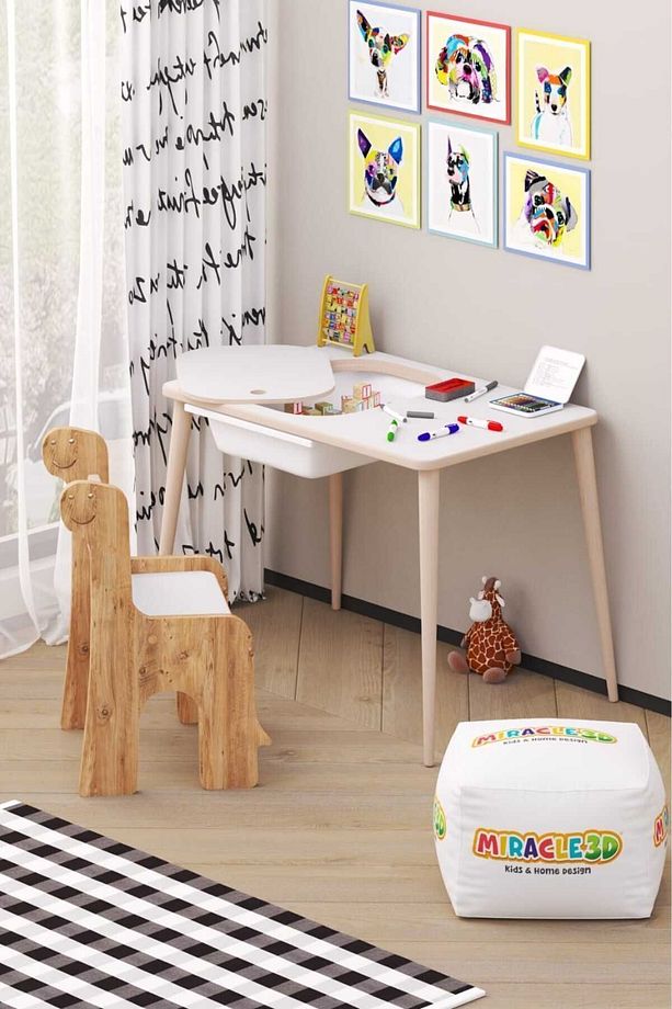 Çocuk Çalışma Masası Ve Sandalye, Aktivite Masası - 3