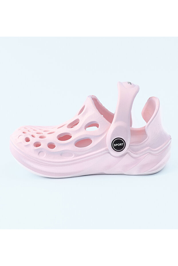 SAPS Solid Back Strap Closure Clogs - Pink - 7