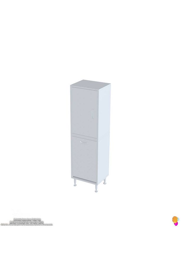İLKİM 40 x 138 x 32,5 cm' lik Kapak İçi Çift Raflı, Tek Göz Akıllı Çamaşır Sepetli Dolap - 6