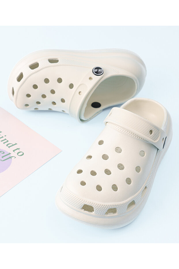 حذاء SAPS ذو حزام خلفي صلب - أبيض - 4