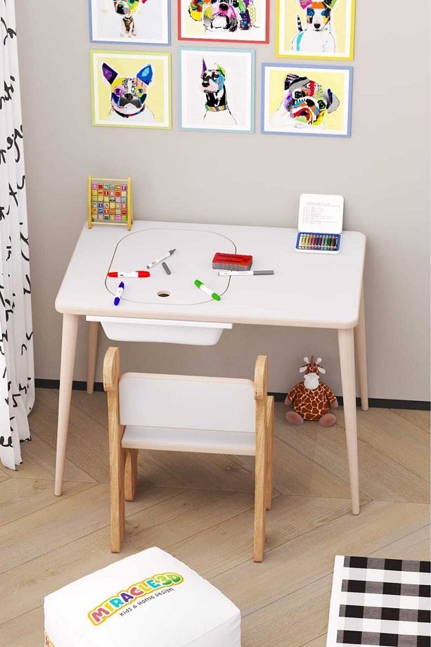Çocuk Çalışma Masası Ve Sandalye, Aktivite Masası - 4
