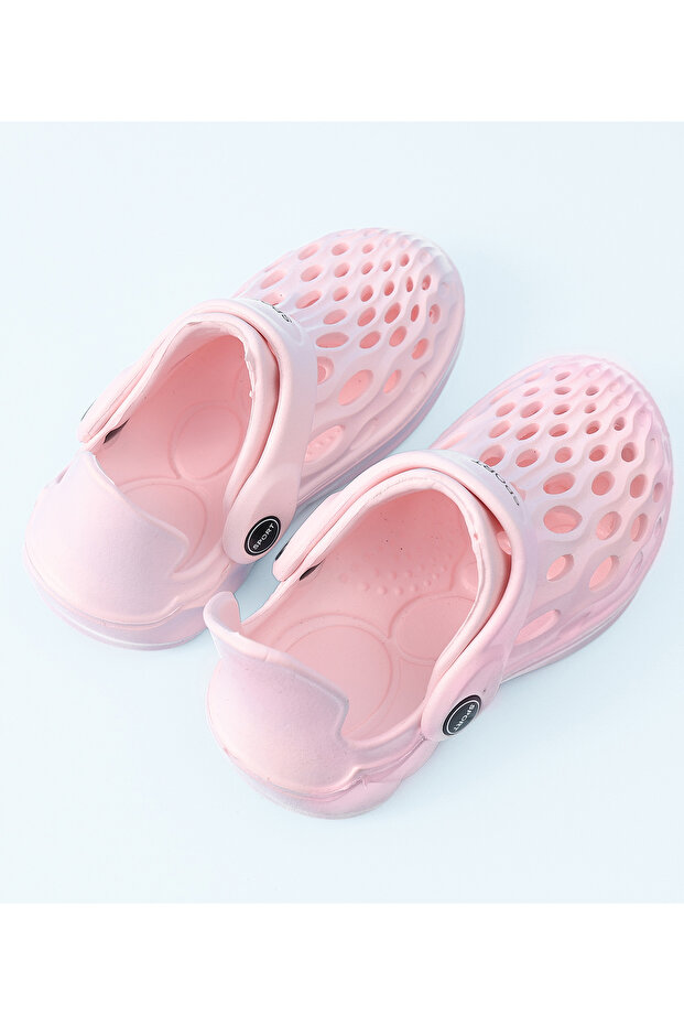 SAPS Solid Back Strap Closure Clogs - Pink - 5