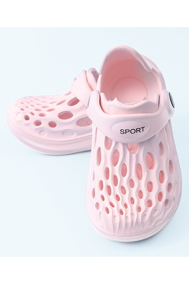 SAPS Solid Back Strap Closure Clogs - Pink - 4