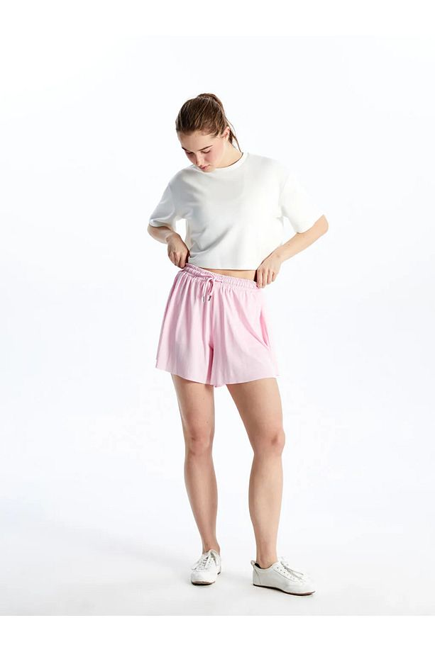 XSIDE ACTIVE Pembe Beli Lastikli Kadın Spor Şort - 1