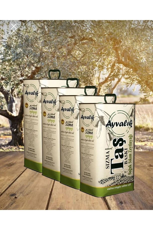 Zeytinyağı Taş Baskı 4 Adet 5 Lt - 1