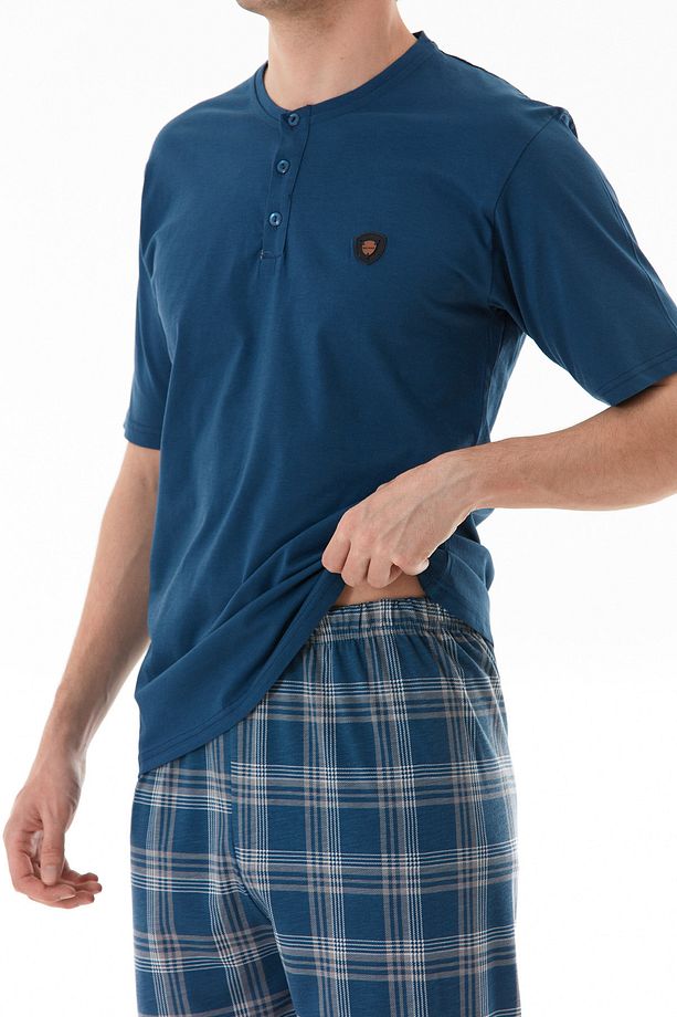 Ekose Desenli Pijama Takımı - 5