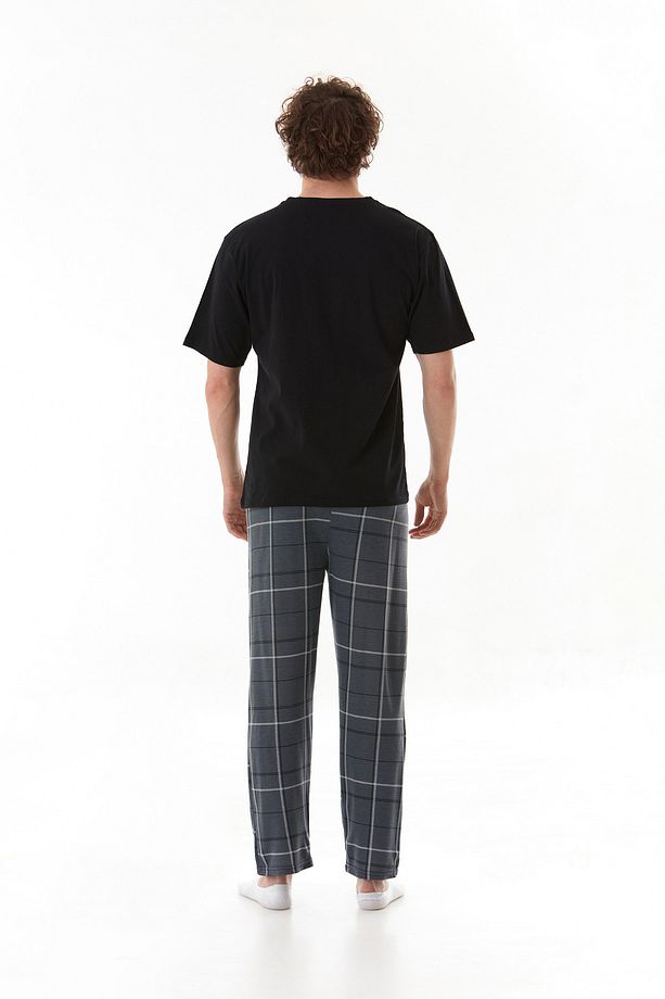 Ekose Desenli Pijama Takımı - 5
