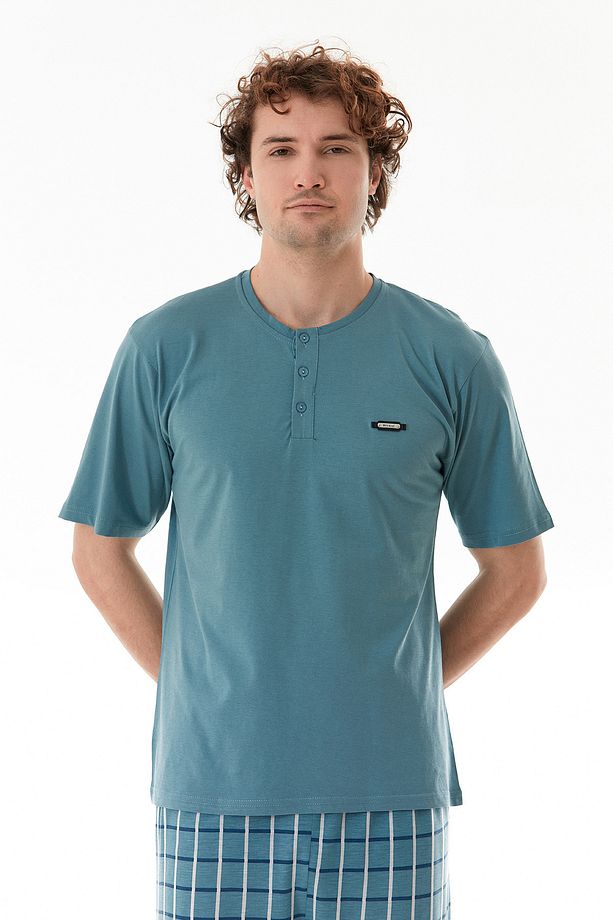 Ekose Desenli Pijama Takımı - 3