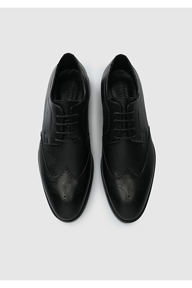 Siyah Deri Erkek Ayakkabı - 5