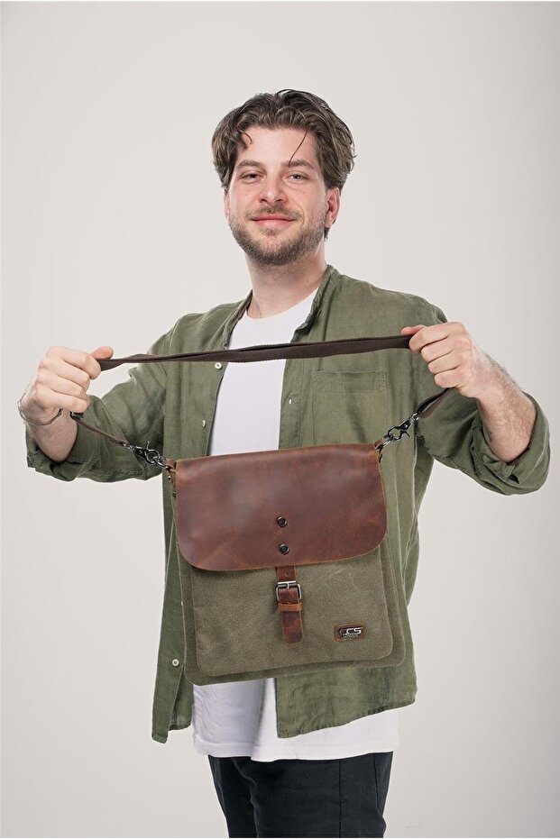 31350 Kanvas Postacı Çantası - 3