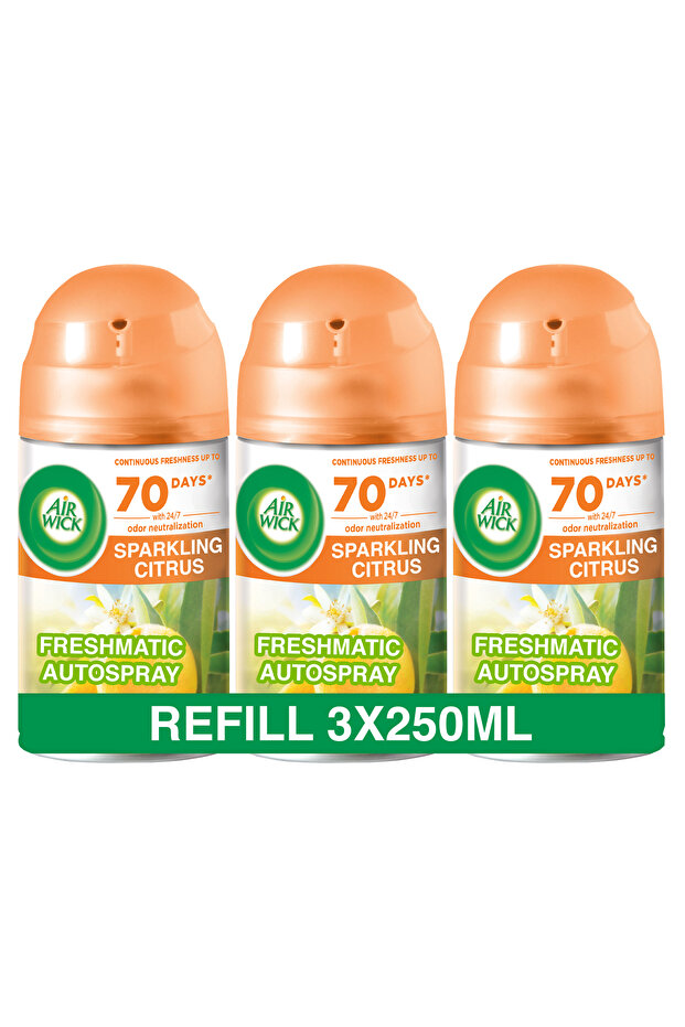 Freshmatic Autospray Refill, Sparkling Citrus Scent, 250ml x 3