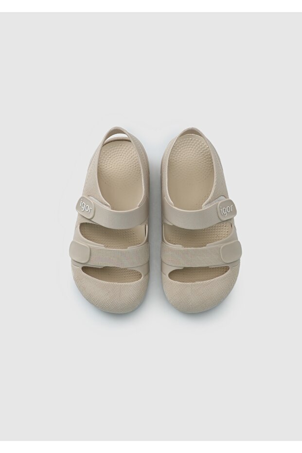 Bej  Düz Sandalet - 5