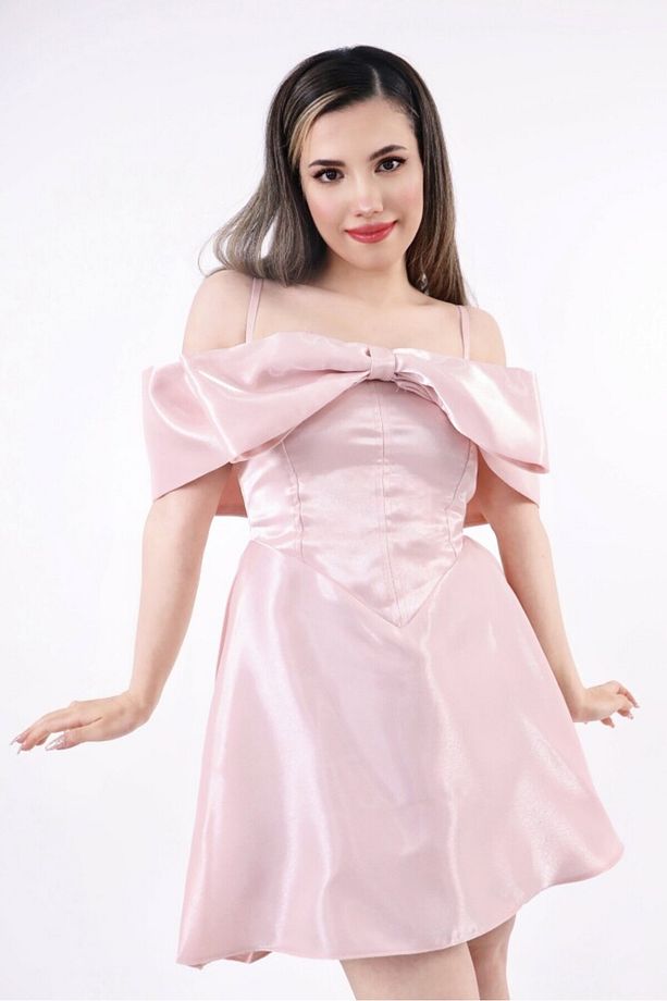 PEMBE ÖNÜ KURDELALI ASKILI MİNİ ELBİSE - 7