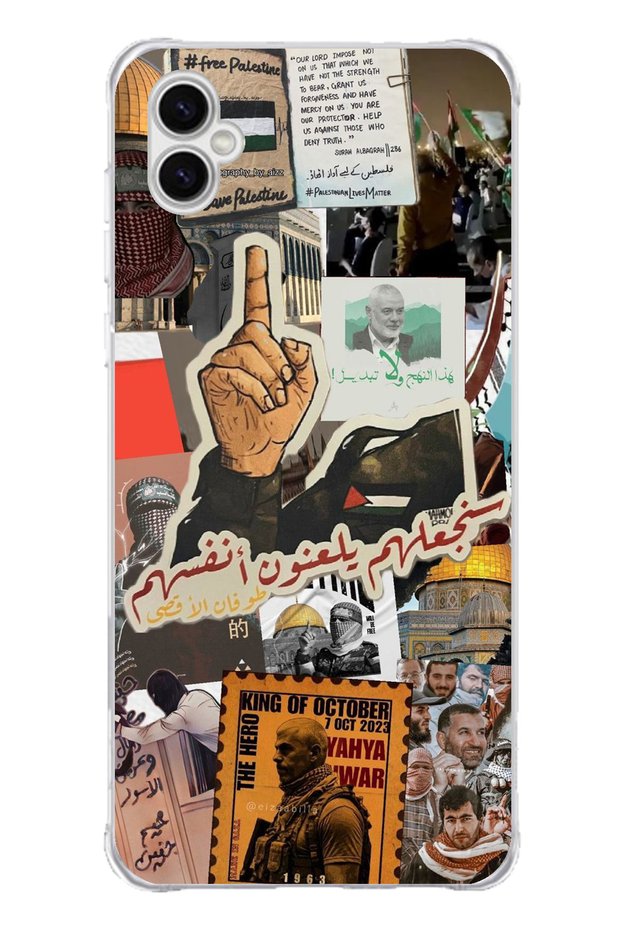 Samsung Galaxy A04 Compatible Palestine Freedom Transparent Silicone Case
