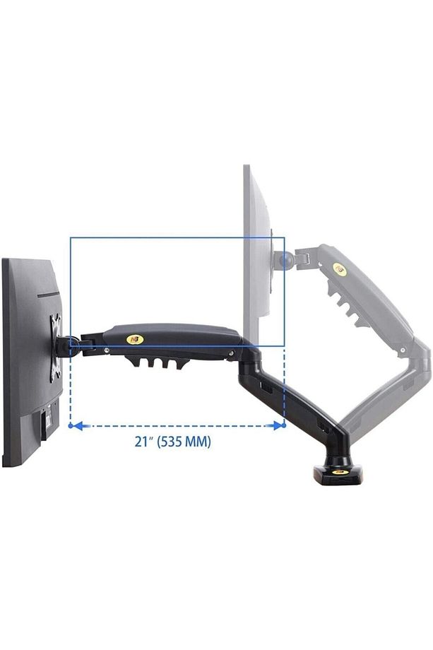 Nb F80 Tek Kol Amortisörlü 17"-30" Lcd Led Monitör Tutucu - 4