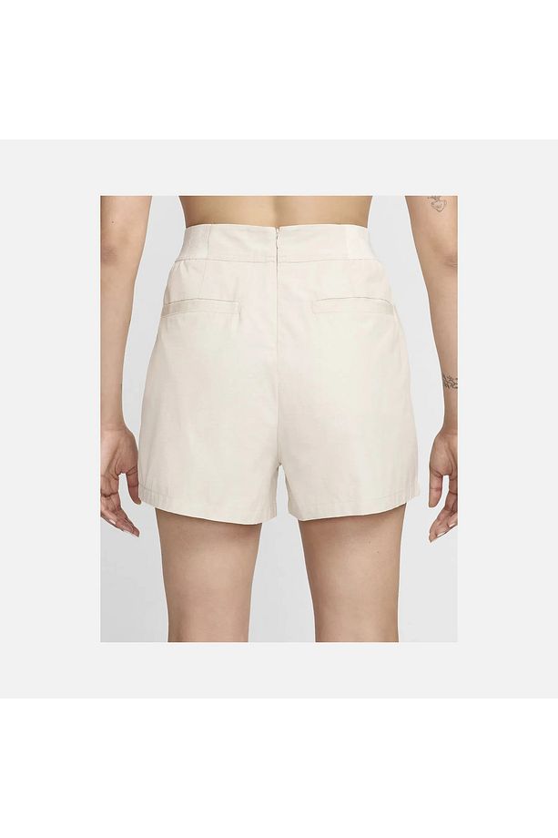 NSW Collection 3" Trouser Short yüksek bel %100 pamuklu Kadın bej pantalon şort FN2167-104 - 3