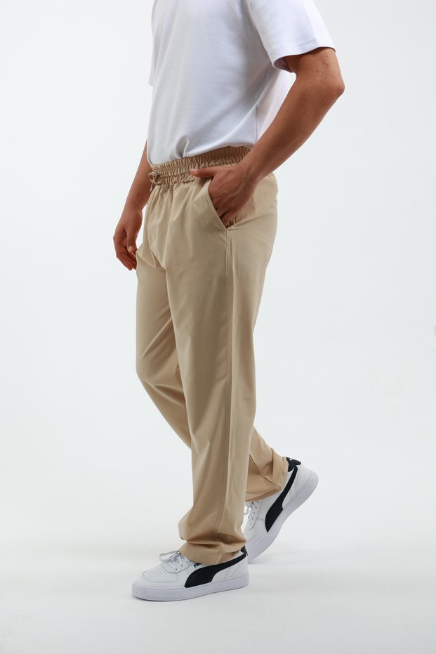 Cushy Cool Men's Oversize Loose Cut Parachute Pants, Gabardine Wide Loose Leg Baggy Pants