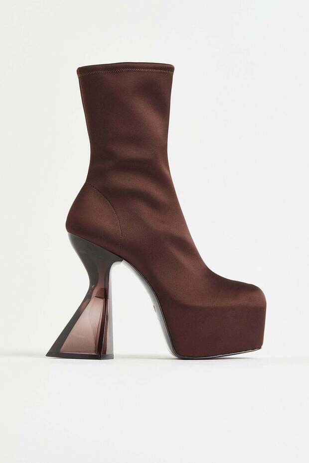 أحذية منصة من الساتان - 3