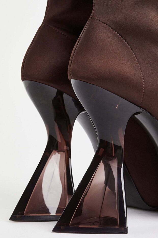 أحذية منصة من الساتان - 4