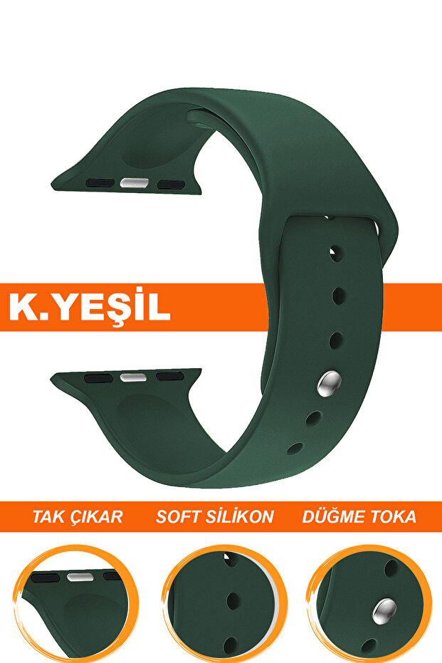 Apple Watch Compatible Series 1/2/3/4/5/6/Se/7/8/9 Ultra/Ultra2 42/44/45/49mm Silicone Cord Strap S09Ad